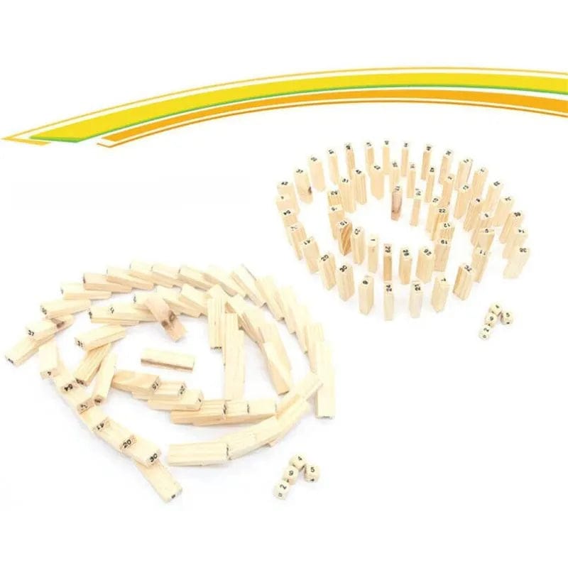 Deux spirales de taquets de construction, une est debout l'autre est tombé. - Jeux en bois Montessori 9 ans - Taquet de Construction