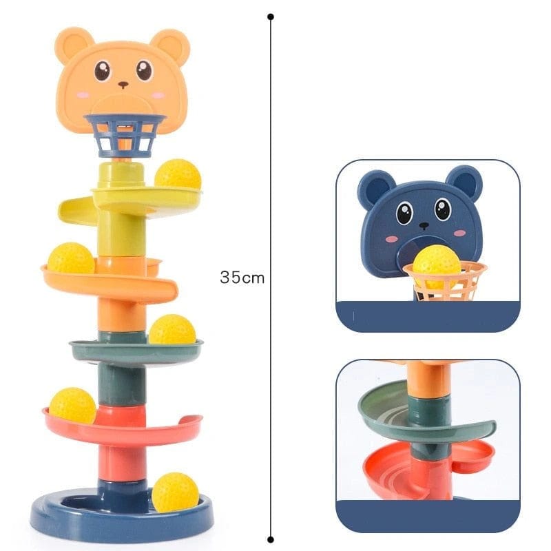 5 étages - Jeux montessori bébés 1 an - La Tour Toboggan