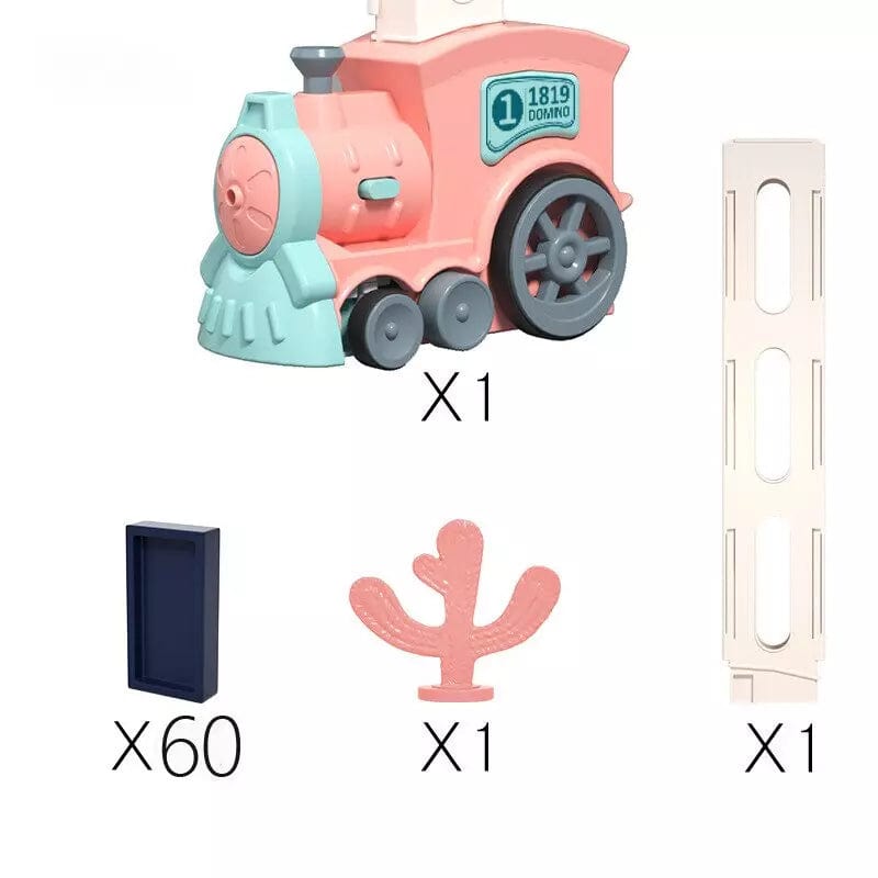 Train rose - Jeux Montessori Éducatif 7 Ans - Kit Ultime de Domino