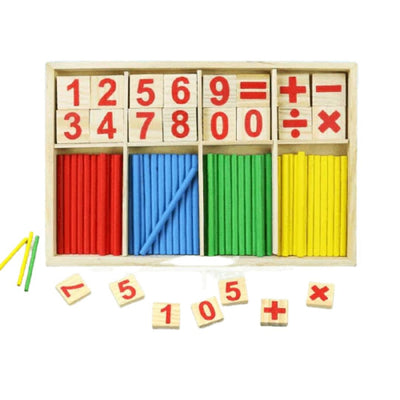 Bâtonnets de Calcul Montessori - sur fond blanc