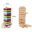 Deux taquets de construction, un coloré sur la gauche et un en bois numéroté sur la droite avec mesure. - Jeux en bois Montessori 9 ans - Taquet de Construction 