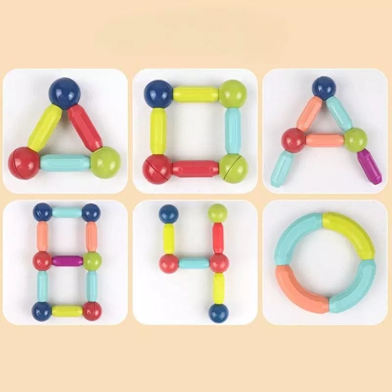 Exemple de structure - Jeux Montessori Éducatif 6 ans - Kit de Construction Magnétique