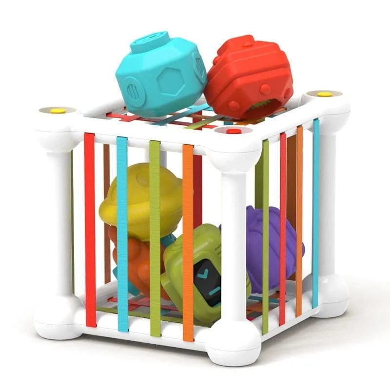 jouet cube avec 2 éléments au dessus - Jouets montessori 1 an