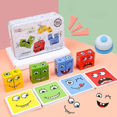 Présenation du jeux de cubes à visages - Jouets montessori 5 ans