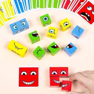 Explication du jeux de cubes à visages - Jouets montessori 5 ans